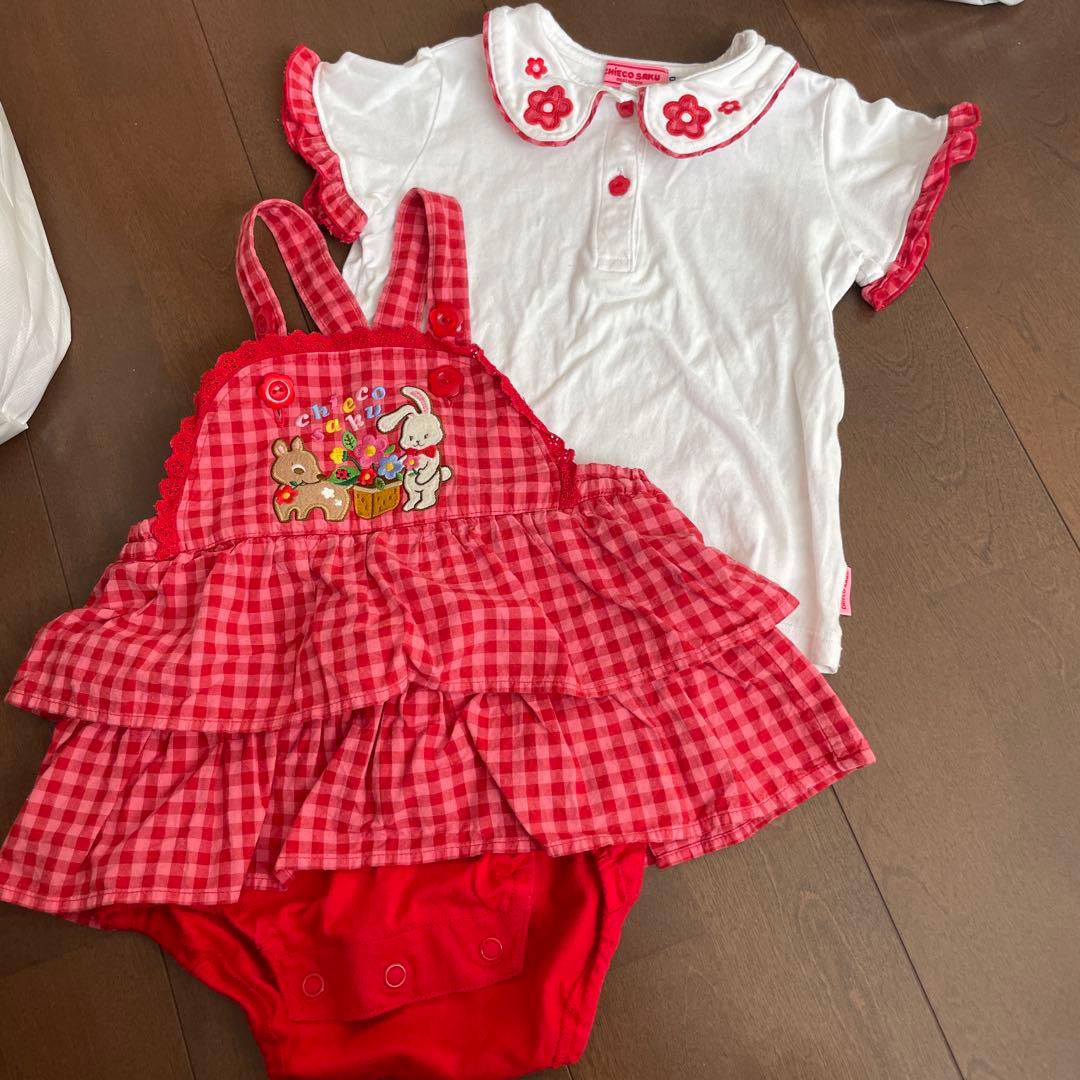 ミキハウス チエコサク トップス オーバーオール セット