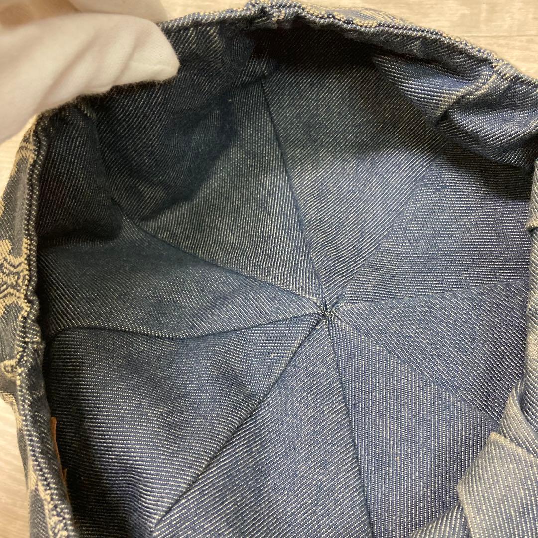 み*ー様 CELINE キャスケット 帽子 L マカダム デニム スタッズ セリ