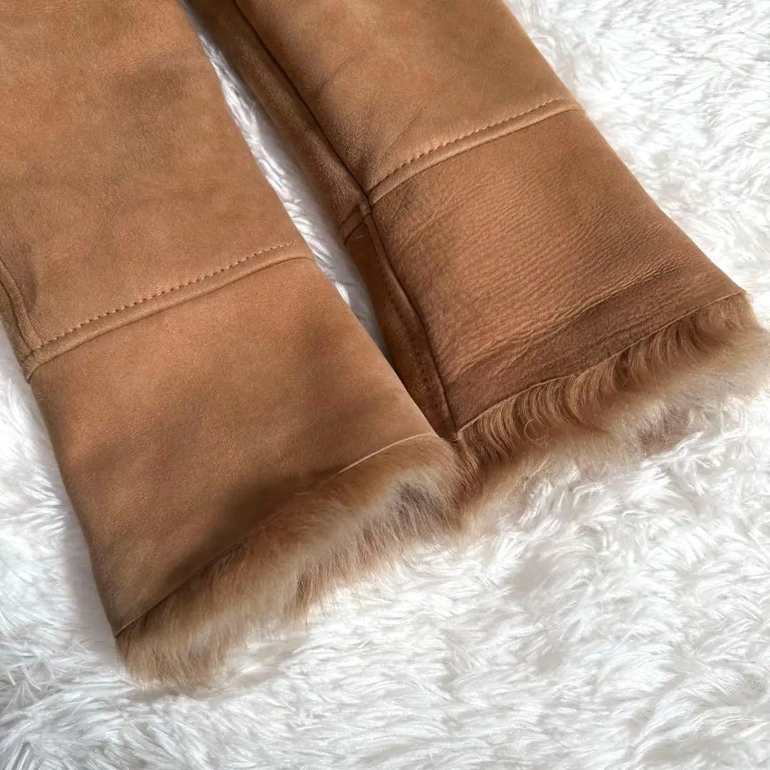 ダッフルコート ムートンコート Aライン フーディ トグルボタン 羊皮 毛皮