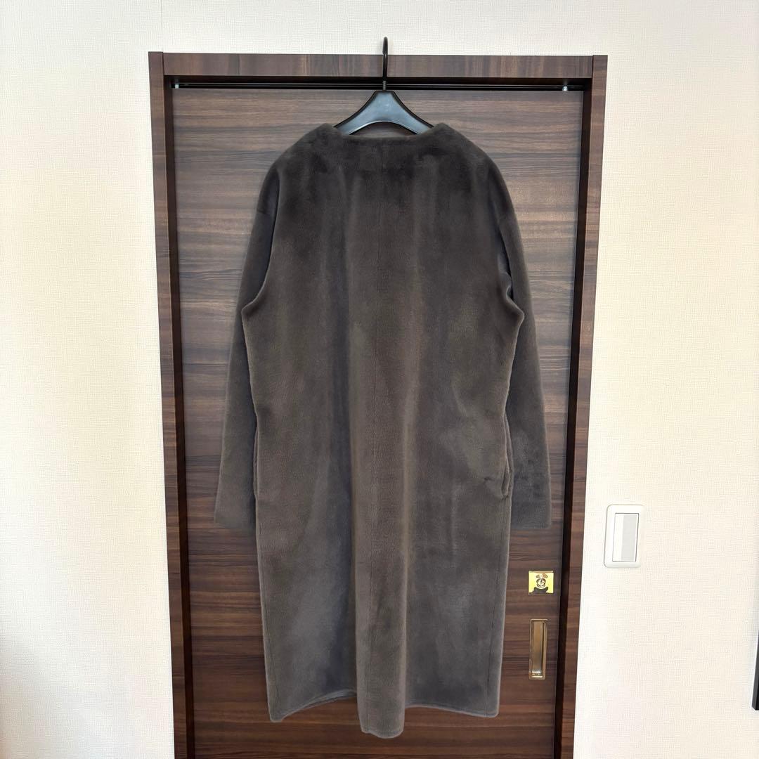 anuans ECOPEL ノーカラーファーコート