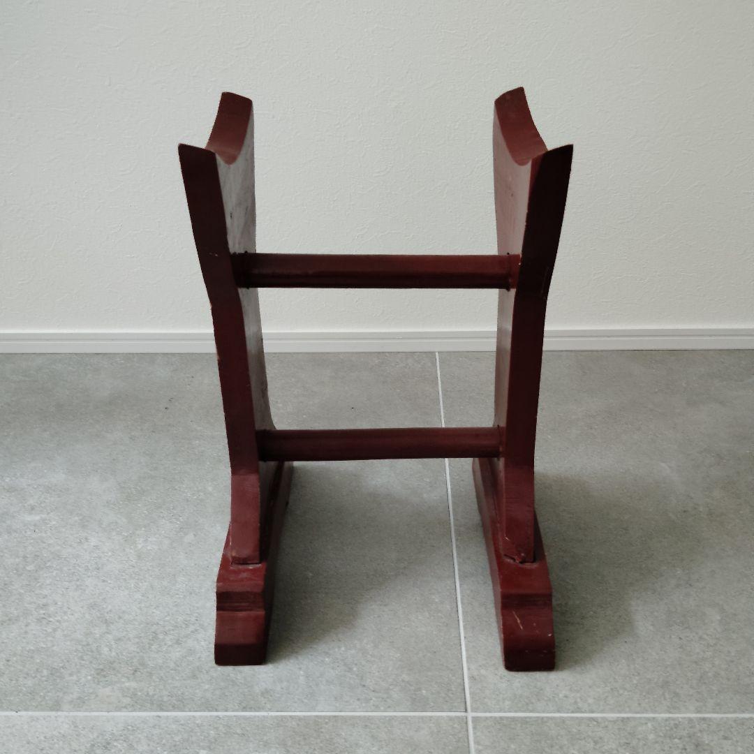 和太鼓 長胴 一尺 φ30cm 木製皮張 鉄製取手4箇所 撥 台付セット