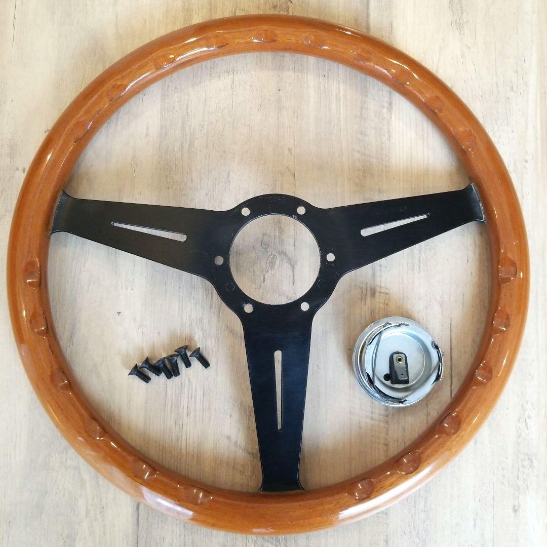 NARDI★ナルディウッドステアリング/ブラックスポーク　37Φ