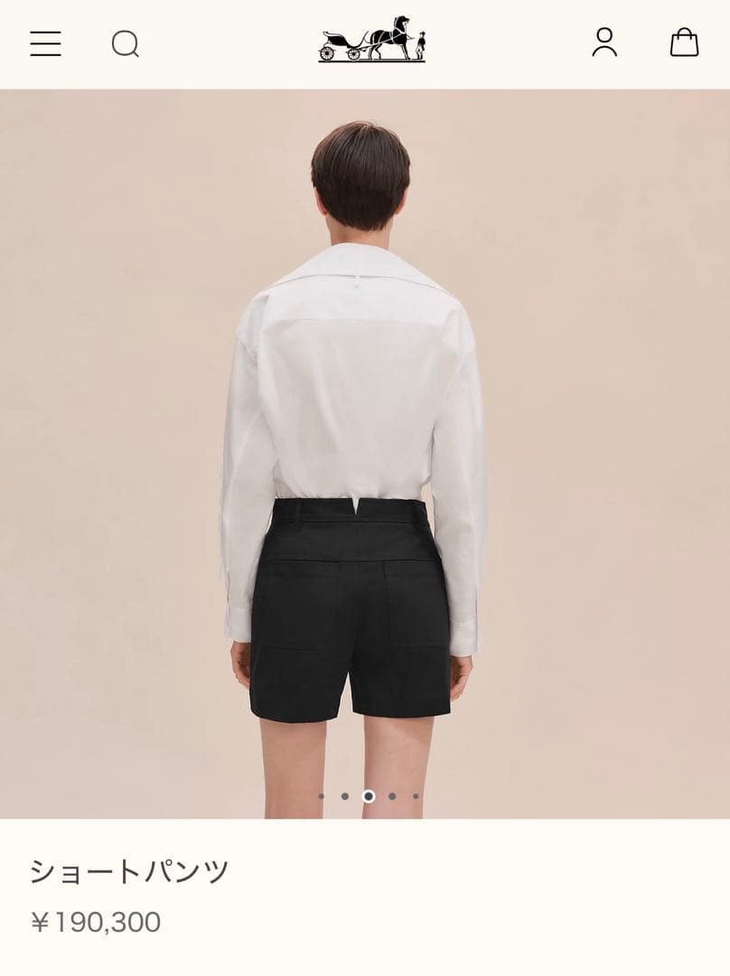 美品 HERMÈS エルメス ブラウン ショートパンツ 34