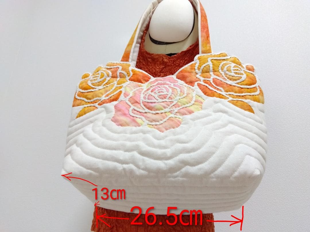 ハワイアンキルト　ハンドメイド　ロケトートバッグ