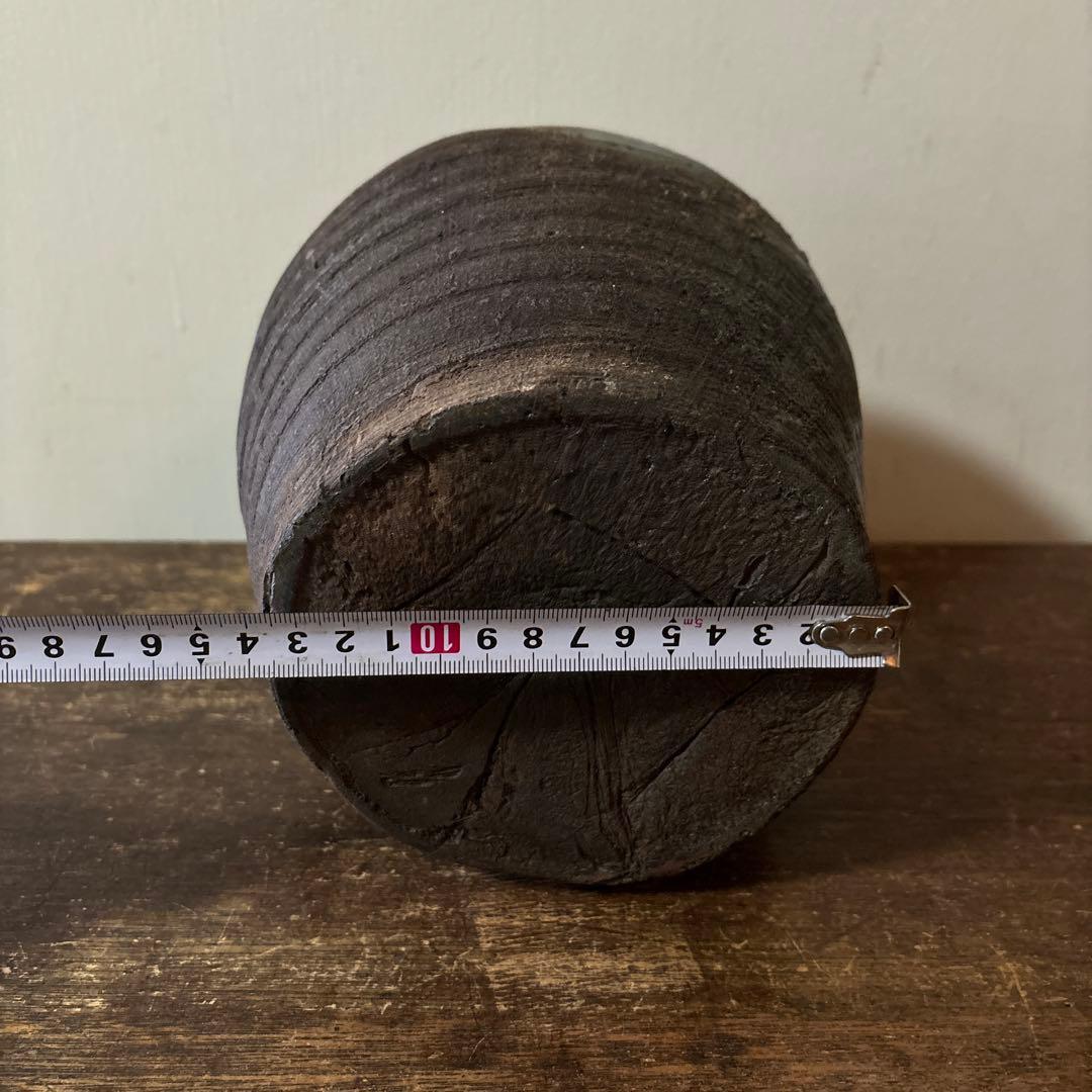 景色の良い窯変備前壺　花器　骨董　古道具　アンティーク　古民芸　古陶磁　検:李朝