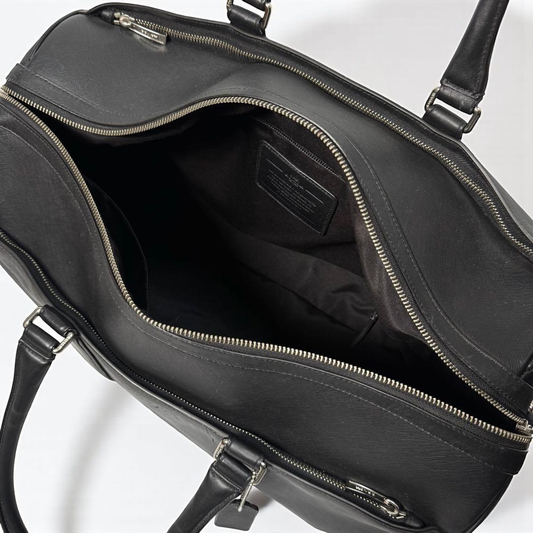 COACH レキシントン 2WAY レザー ボストンバッグ 黒 ブラック コーチ