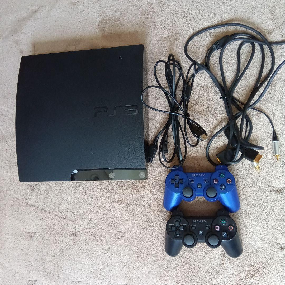PS3 本体 コントローラー2個 箱あり ソフト4本