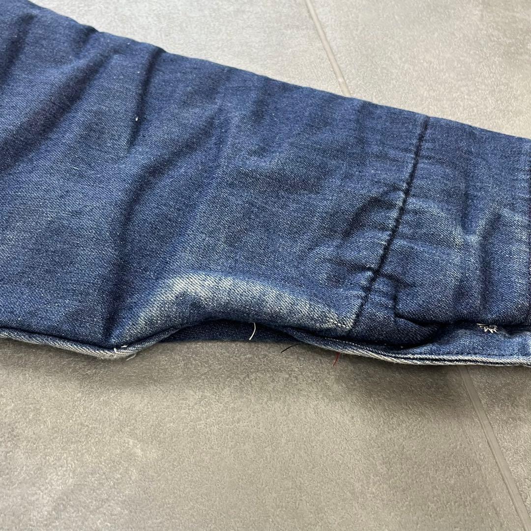 70s BIGMAC デニムカバーオール 裏地ブランケット 襟コーデュロイ M