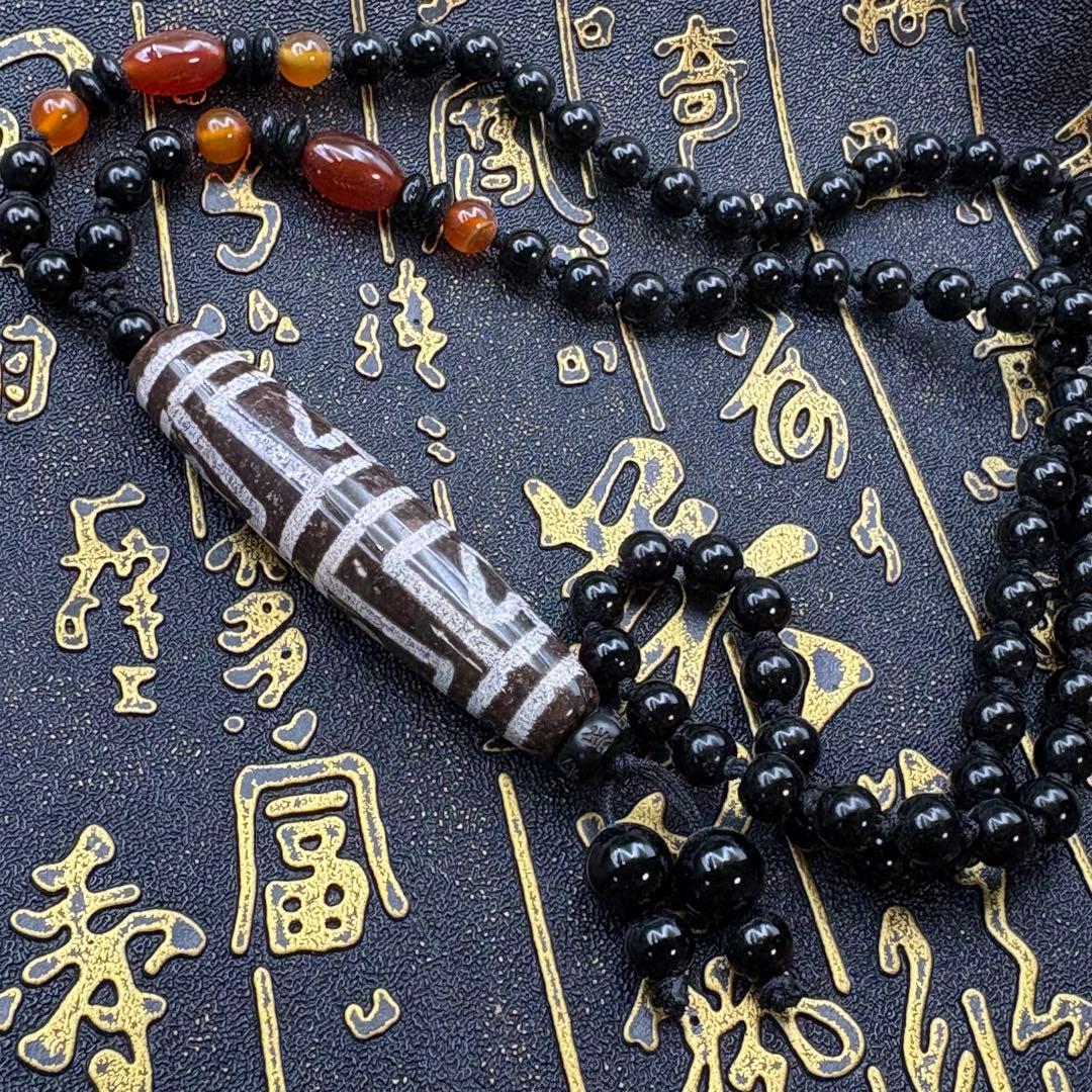 地門菩提天珠 紅朱砂 ネックレス