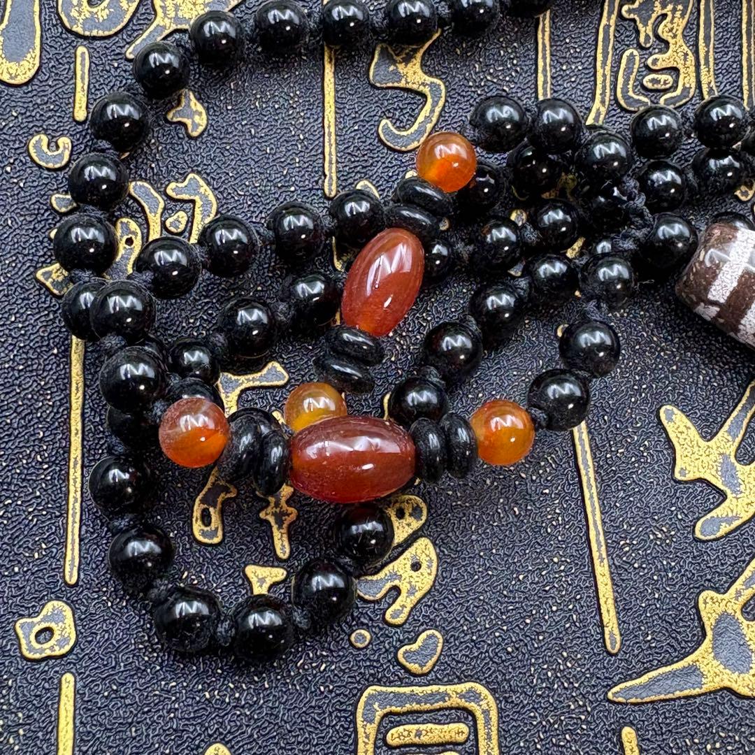 地門菩提天珠 紅朱砂 ネックレス