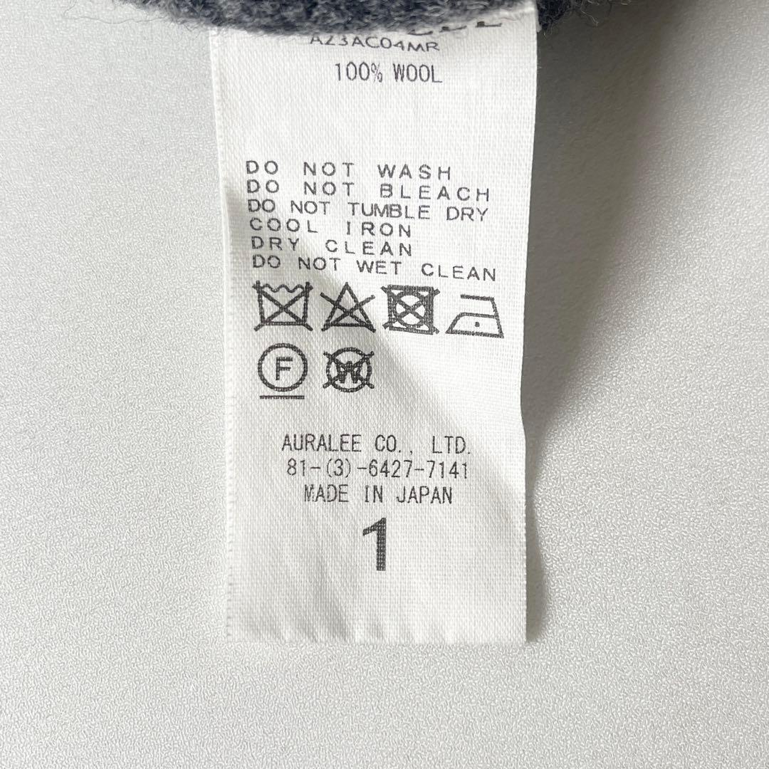 オーラリー リブニットカーディガン ベルト メリノウール 定価5.5万 2023