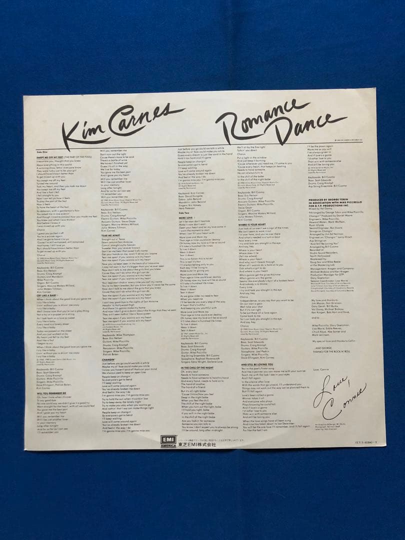 LPレコード♢キム・カーンズ♢EYS-81364♢うg4926w43