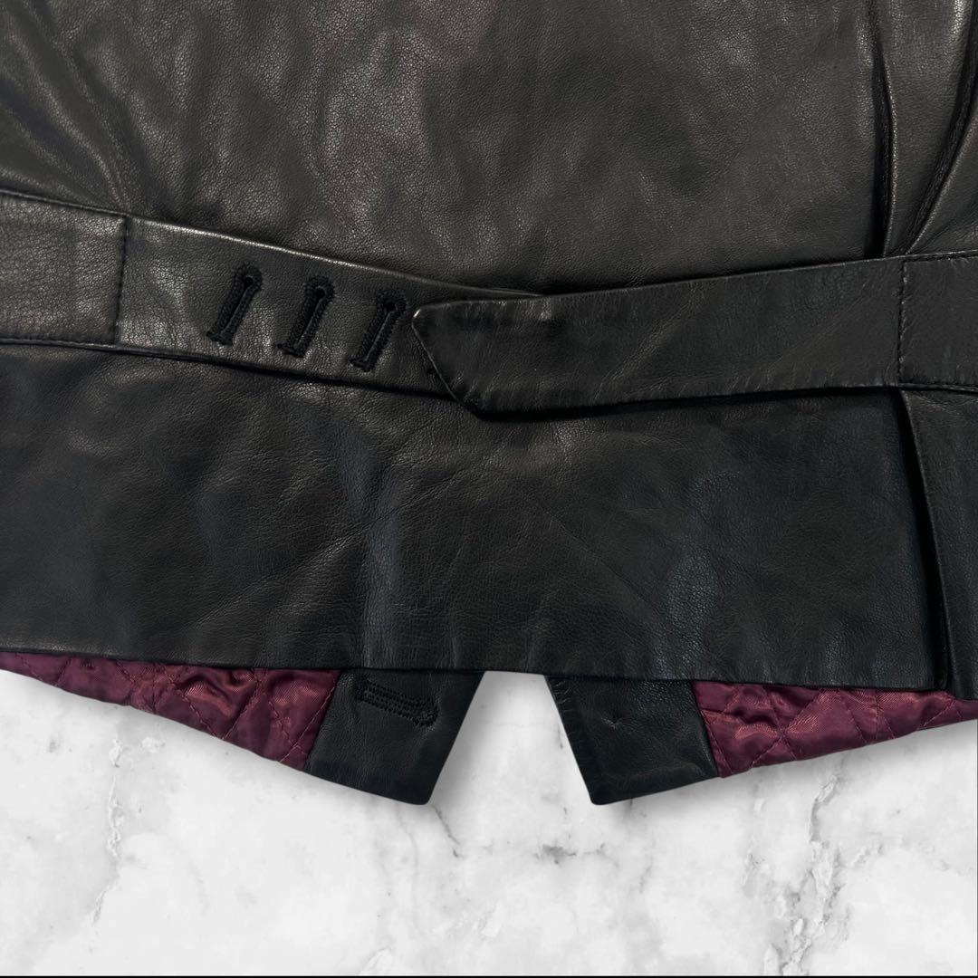 定価5.6万 極美品 Paul Smith 中綿入りレザーベスト ジレ サイズM