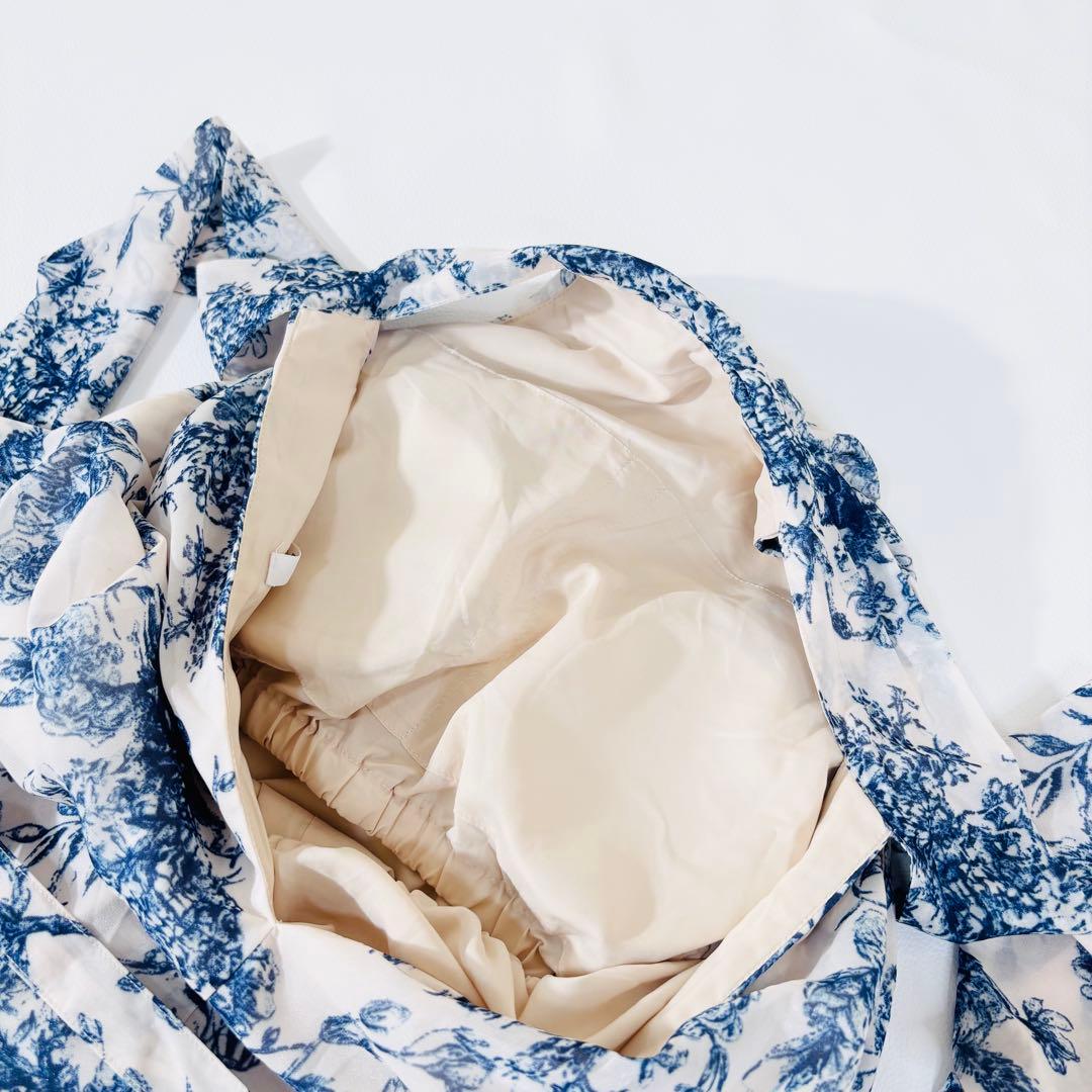 916未使用級✨エステラケー プリントホルターネックティアードドレス