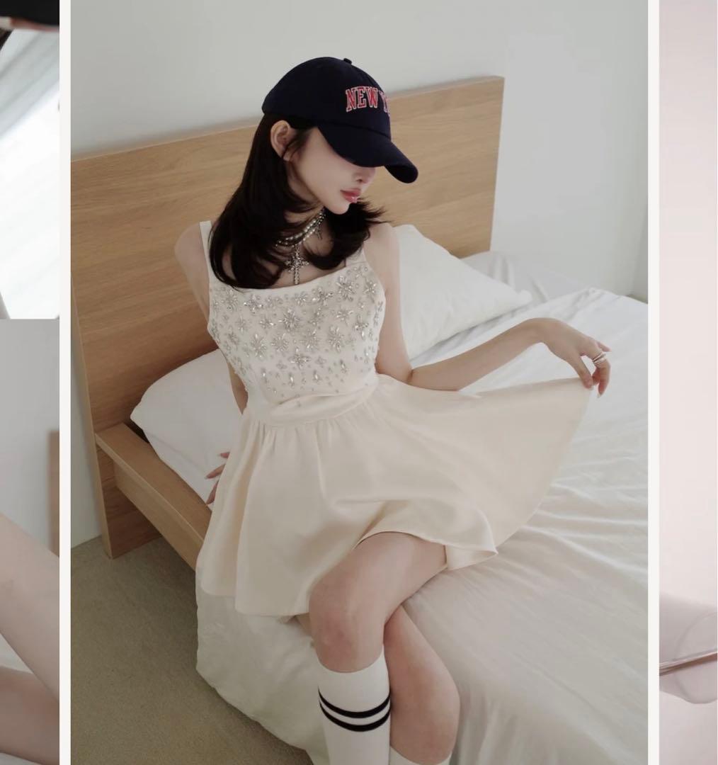 新品タグ付き ブラック ダーリッチ ジュエリーフレアチュニック 黒 フリー F