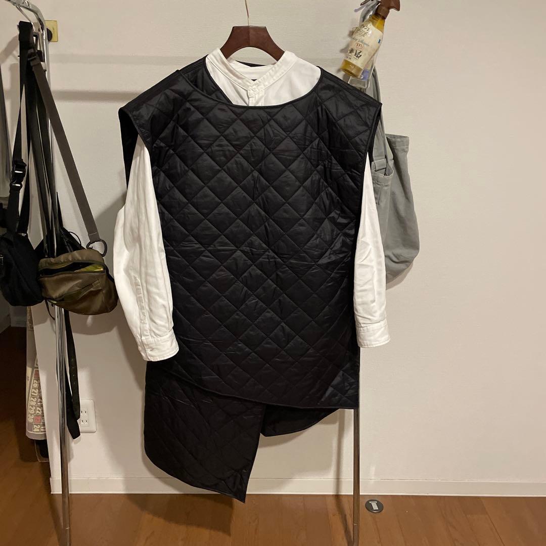 エンジニアードガーメンツ×バブアー 変形キルティングベスト L ブラック