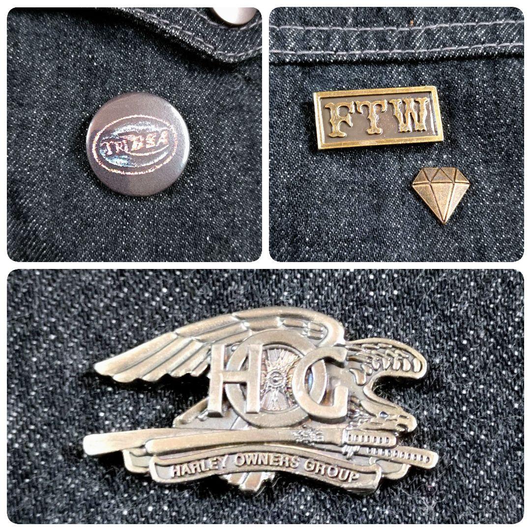 【レア高】WEST RIDE LEATHER CO　バイカーベスト　デニム　黒