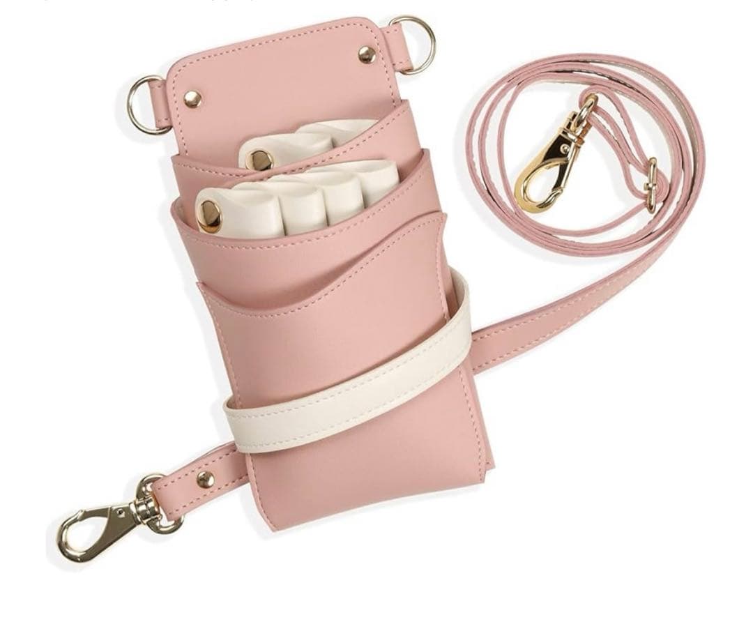 G756 シエーナno.361ピンク×アイボリーシザーケース美容師トリマー理容師