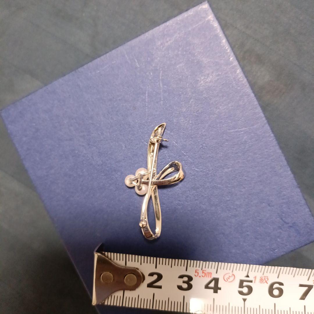 ミキモト MIKIMOTO ブローチ 3粒 ベビーパール シルバー