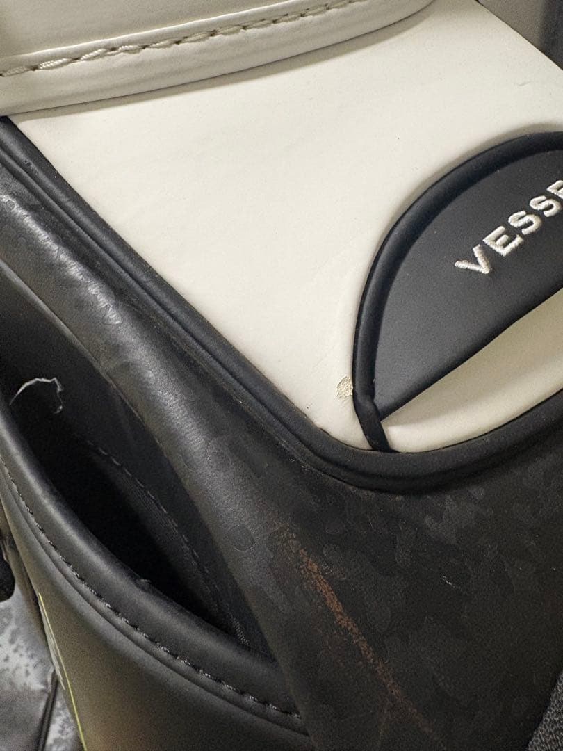 Vessel キャディバッグ 901-02 ホワイト/ブラック/オレンジ