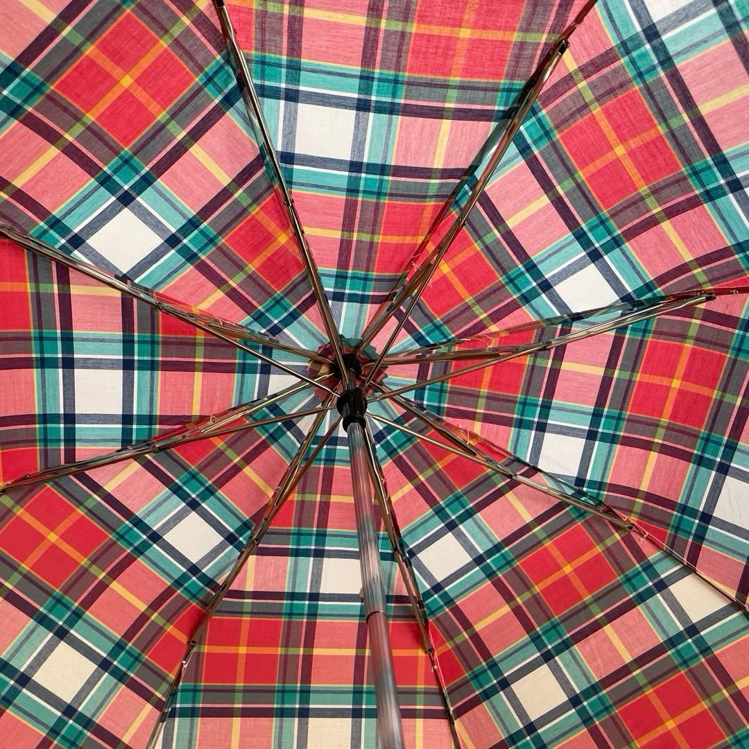 トラディショナルウェザーウェア　　　折り畳み傘　マドラスチェック柄
