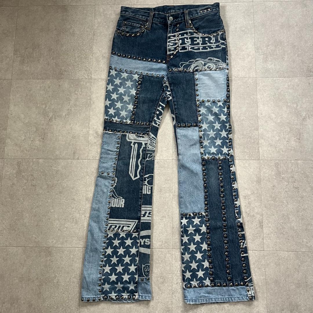 【XG　JURIN着用】ヒステリックグラマー/デニム/パッチワーク/スタッズ