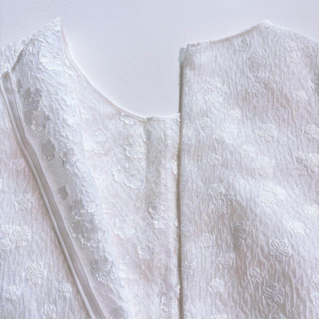 10ki_4145　hyeon ヘヨン　シアージャガードブラウス　ホワイト