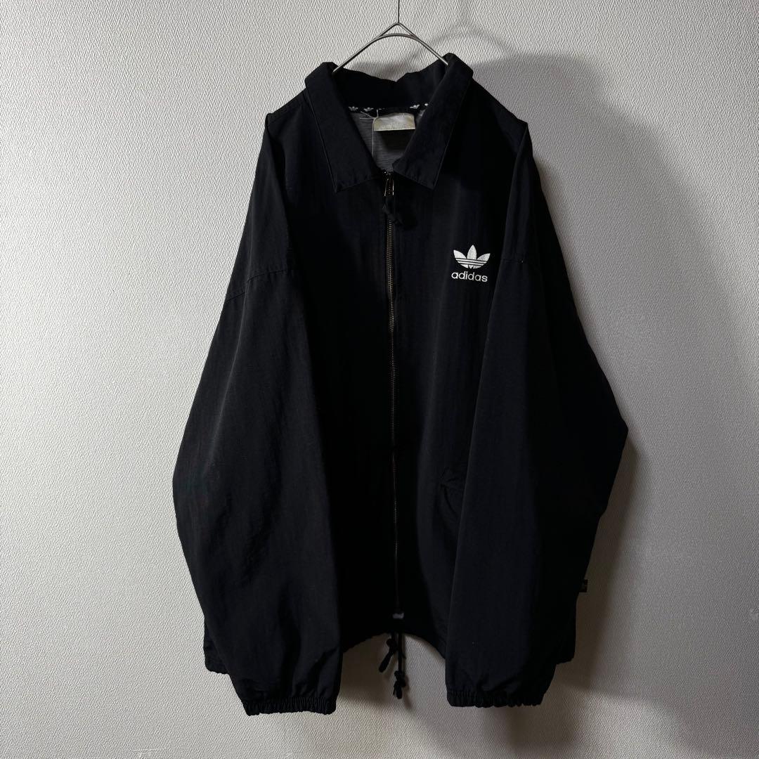 フ*カ様 希少 90s old adidas ワンポイント 刺繍 ナイロンジャケ