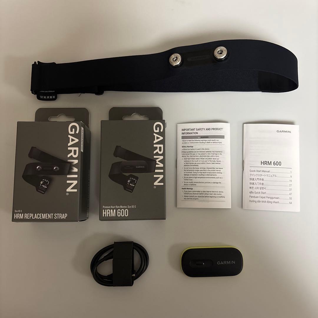 【日本正規品】HRM600 Garmin＋ 未開封交換ストラップ（XS-S）