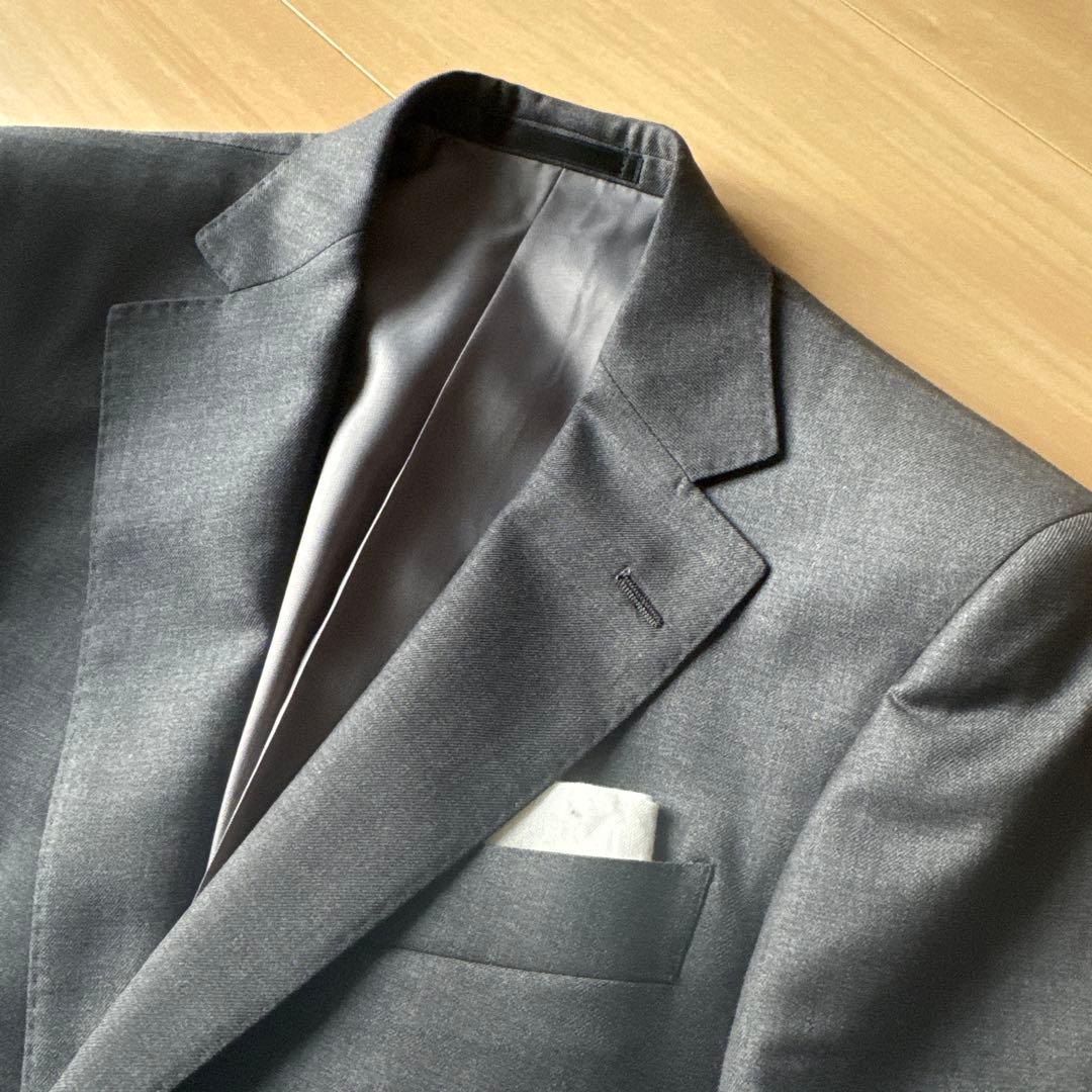 【美品】オーダースーツ スリーピース ダークグレー