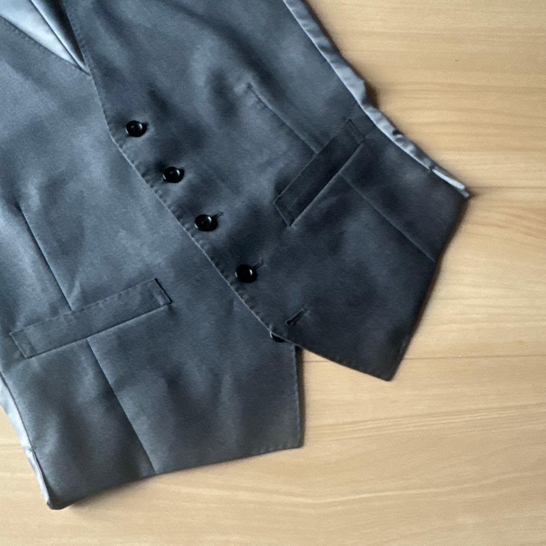 【美品】オーダースーツ スリーピース ダークグレー