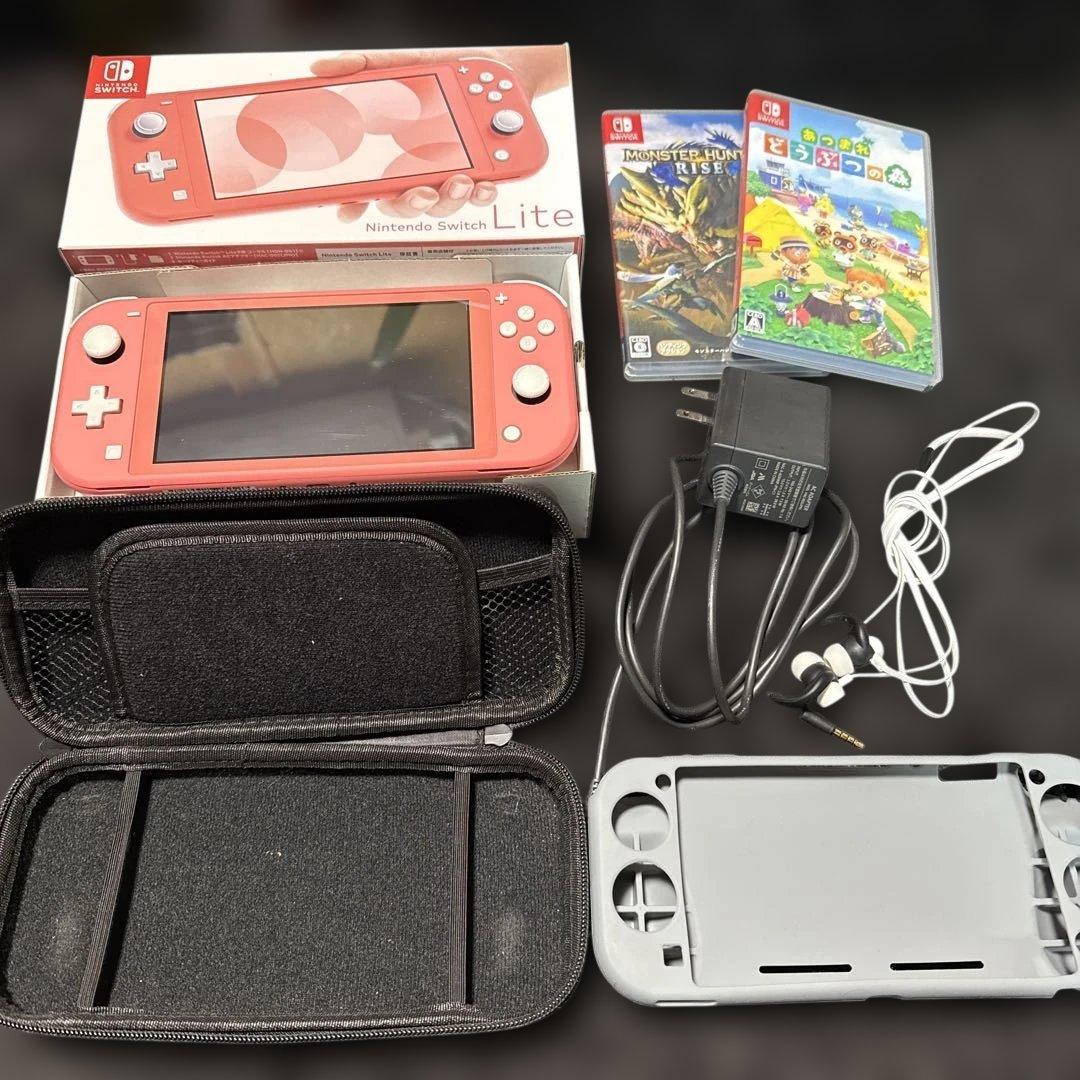 【Hizuki】Switch Lite 本体 ピンク ソフト ケース付き