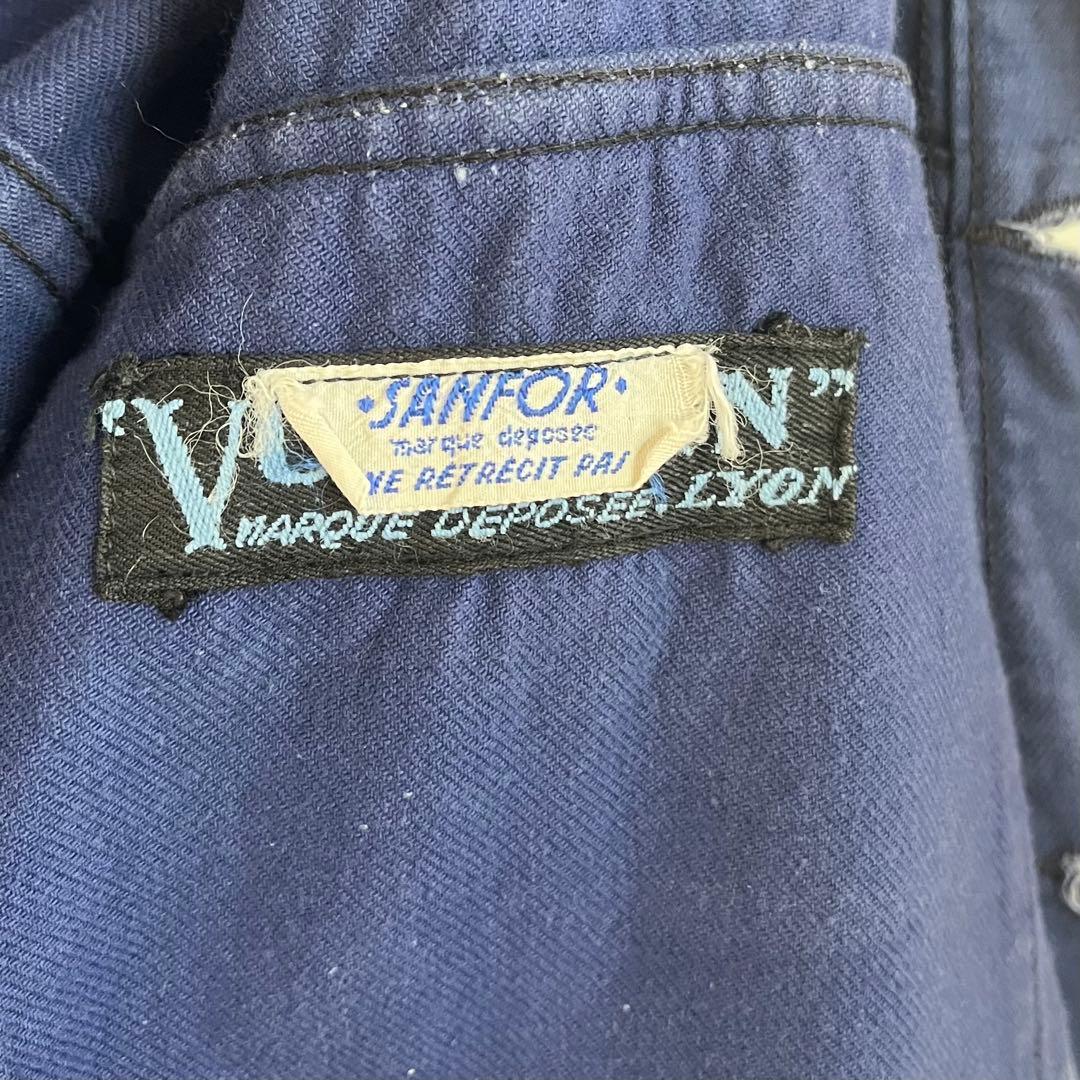 50s フレンチ ワークジャケット 短丈 サイクリスト ユーロ ヴィンテージ