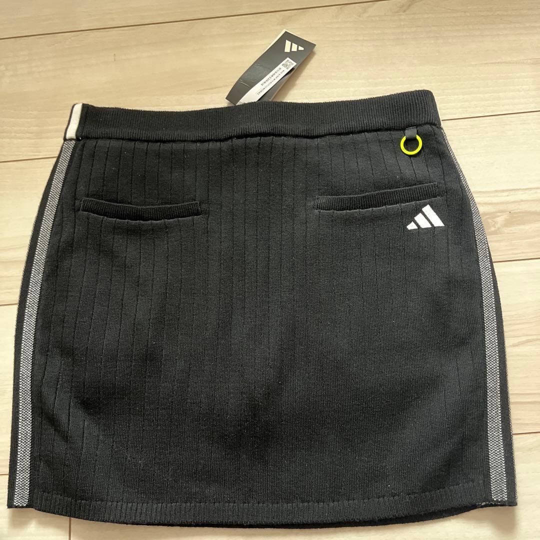 新品　アディダス　ゴルフ　防風　ニット　ジャケット／スカート　上下　L 黒