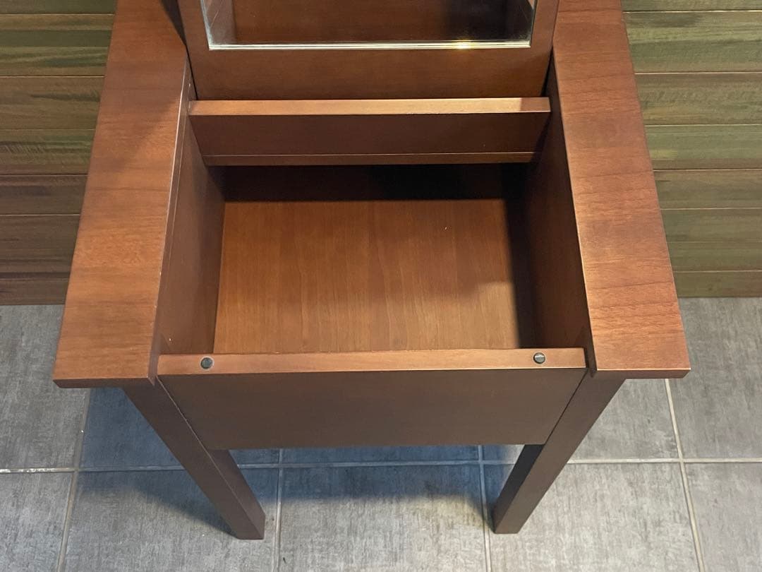 ねこ　美品■Muji無印良品 天然木バーチ材 ドレッサー/デスク+スツール