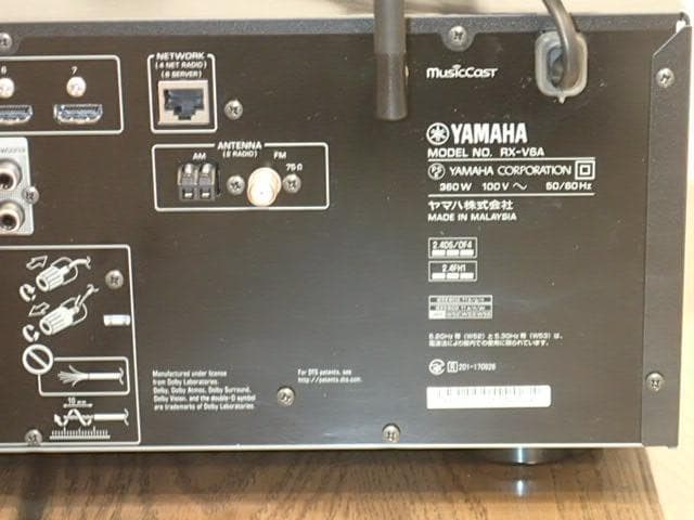 YAMAHA AVアンプ RX-V6A　美品美音快調・リモコン・設定マイク