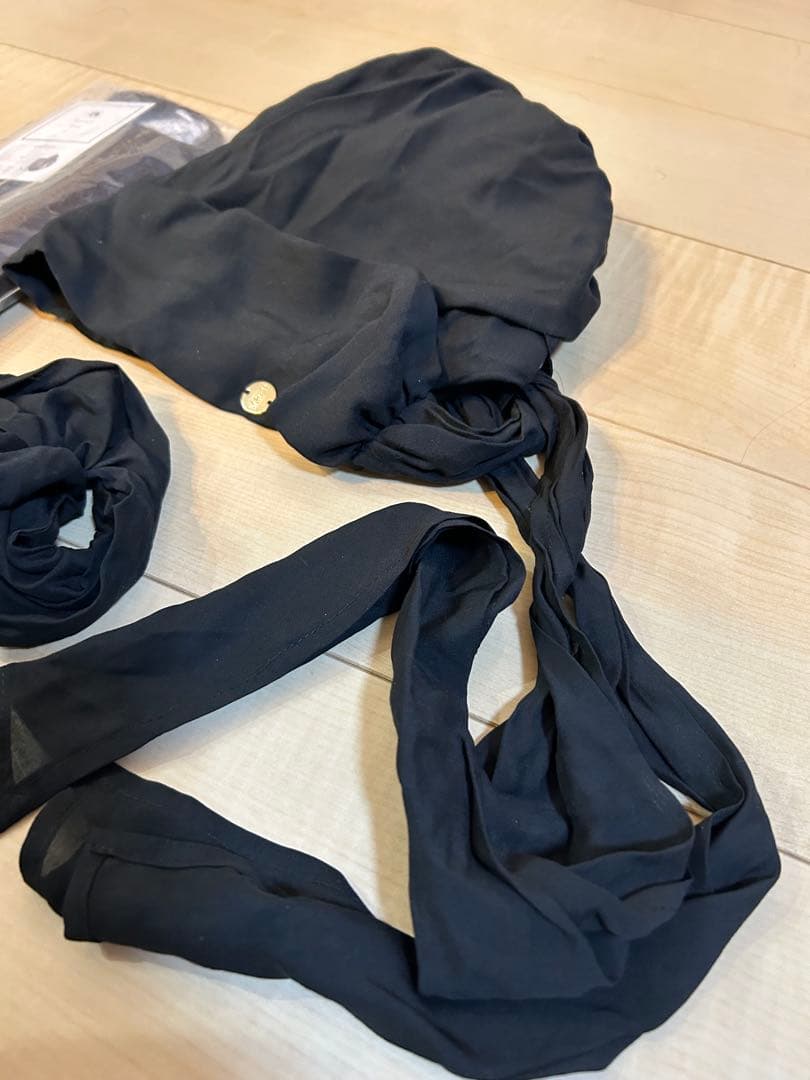 前髪ウィッグ付きSCARF HAT (M) / Basic-Black