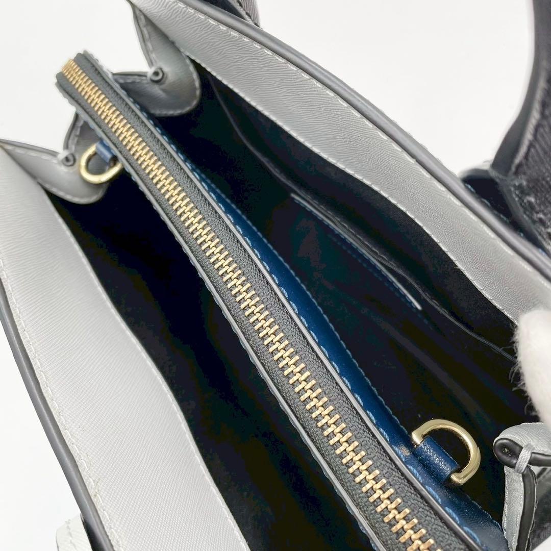 極美品　マークジェイコブス　リトルビッグショット　2wayハンドバッグ　ネイビー
