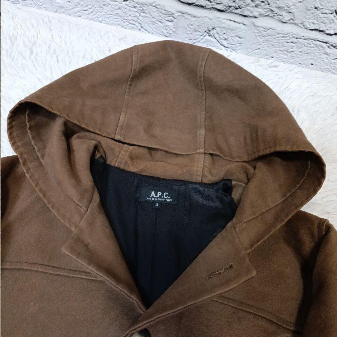 フランス製■A.P.C フーデッドコート ブラウン　モッズコート コットン