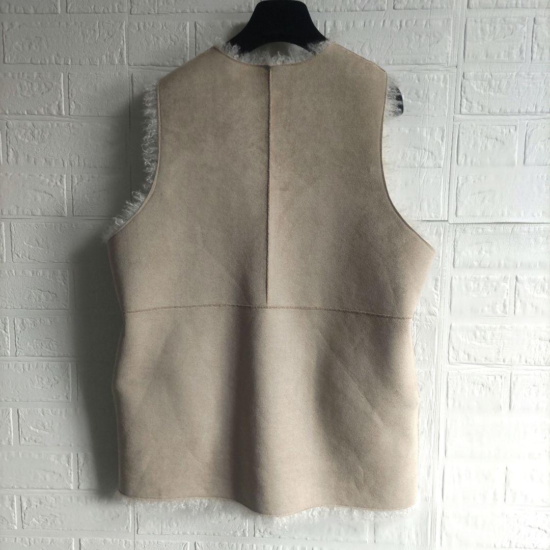 美品✨RISLEY 　リズレー　Vネックファー ジレ　ムートン　　ベスト