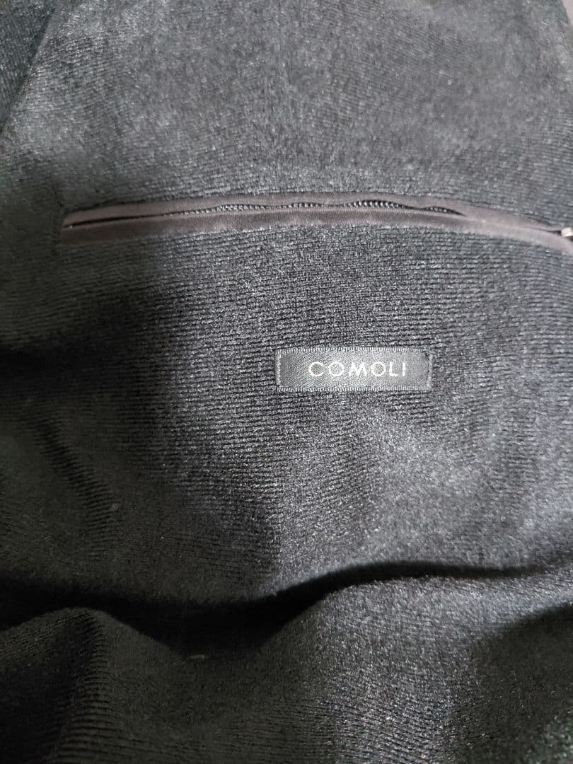 COMOLI (コモリ) コットンシルク フーデッドコート [BROWN]