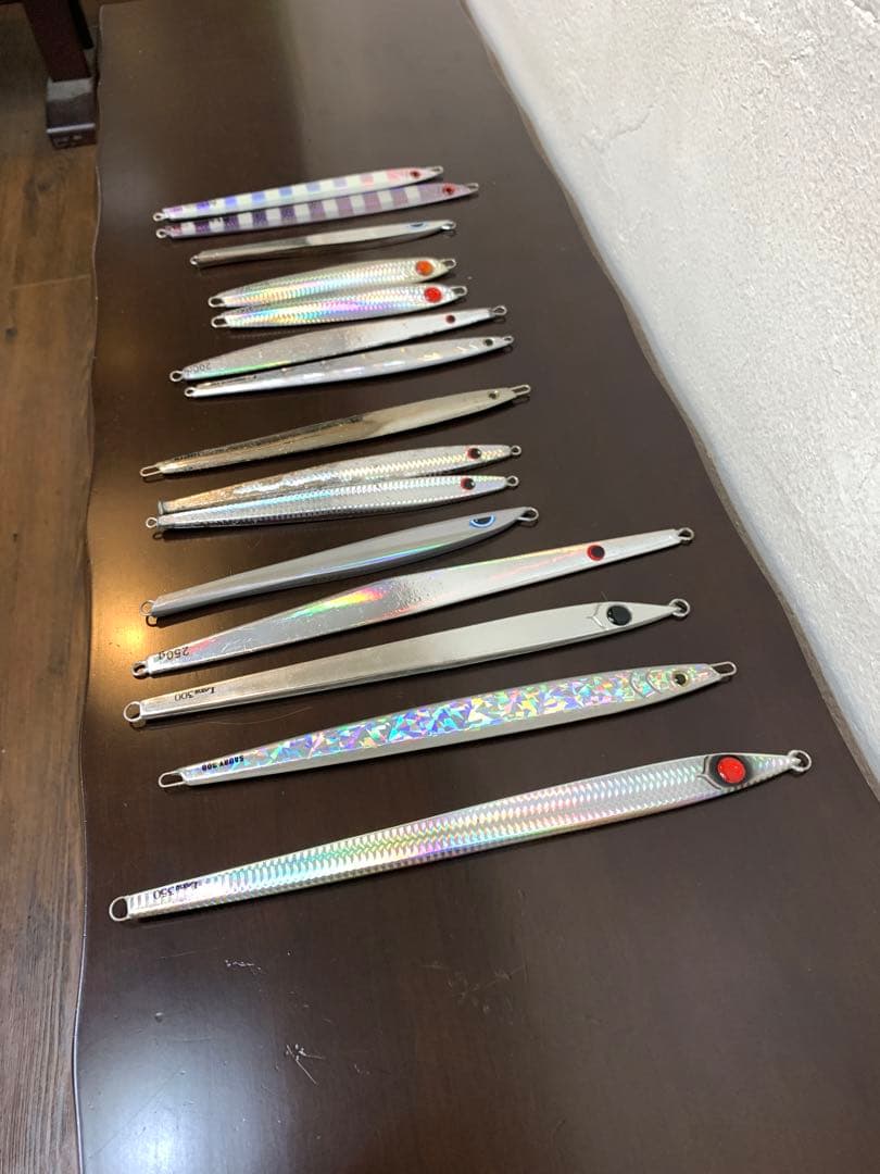 ジギング　明石　シルバー　ジグ　タチパターン　ロングジグ　青物　新品　中古