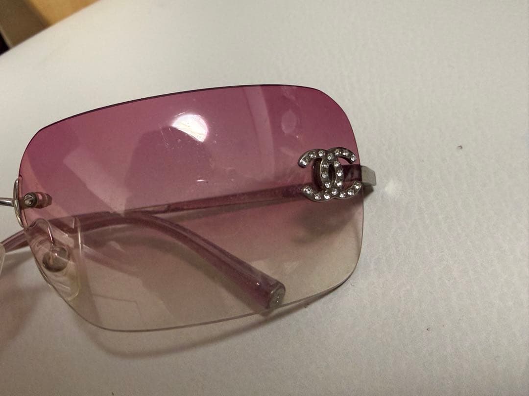 CHANEL シャネル　リムレス　スクエア　サングラス　ココマーク