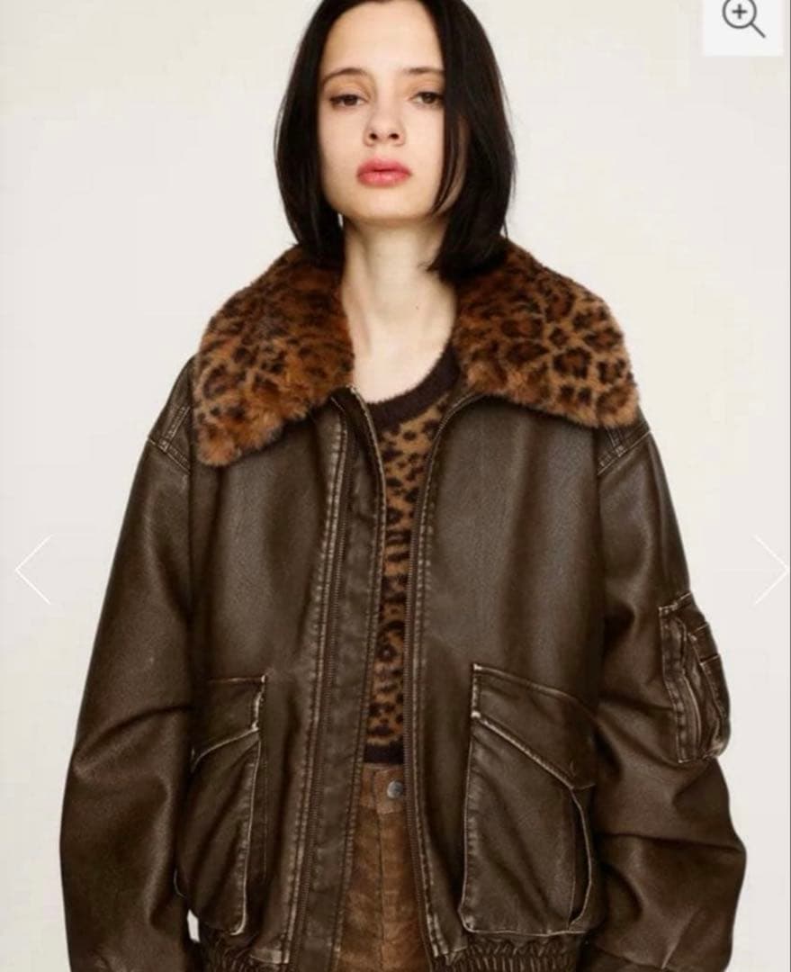 SLY WASHED PUFFER ブルゾン　ブラウン