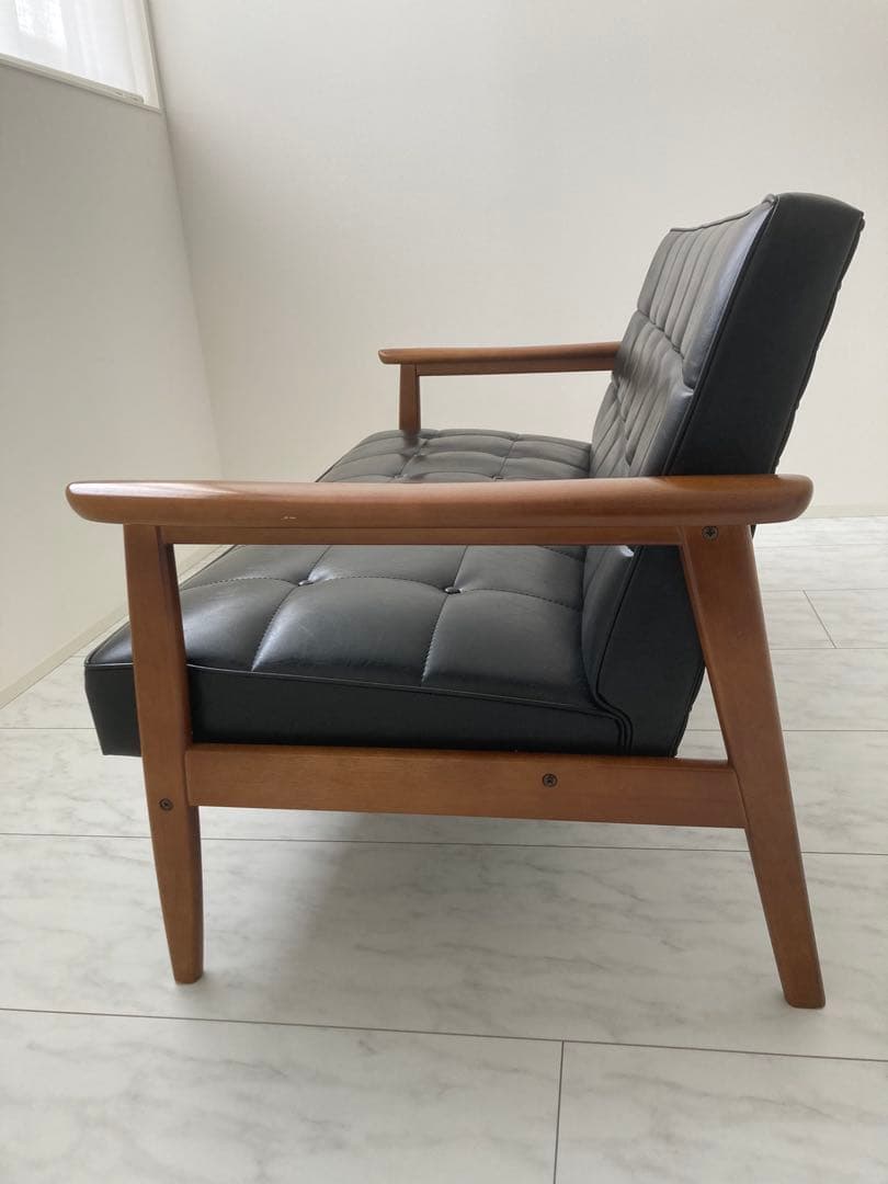 【カリモク60】Kチェア2シーター　スタンダードブラック