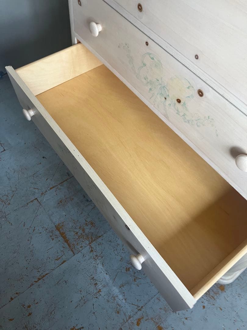 Thomasville(トーマスビル) チェスト5段　ボタニカル柄(薔薇柄)