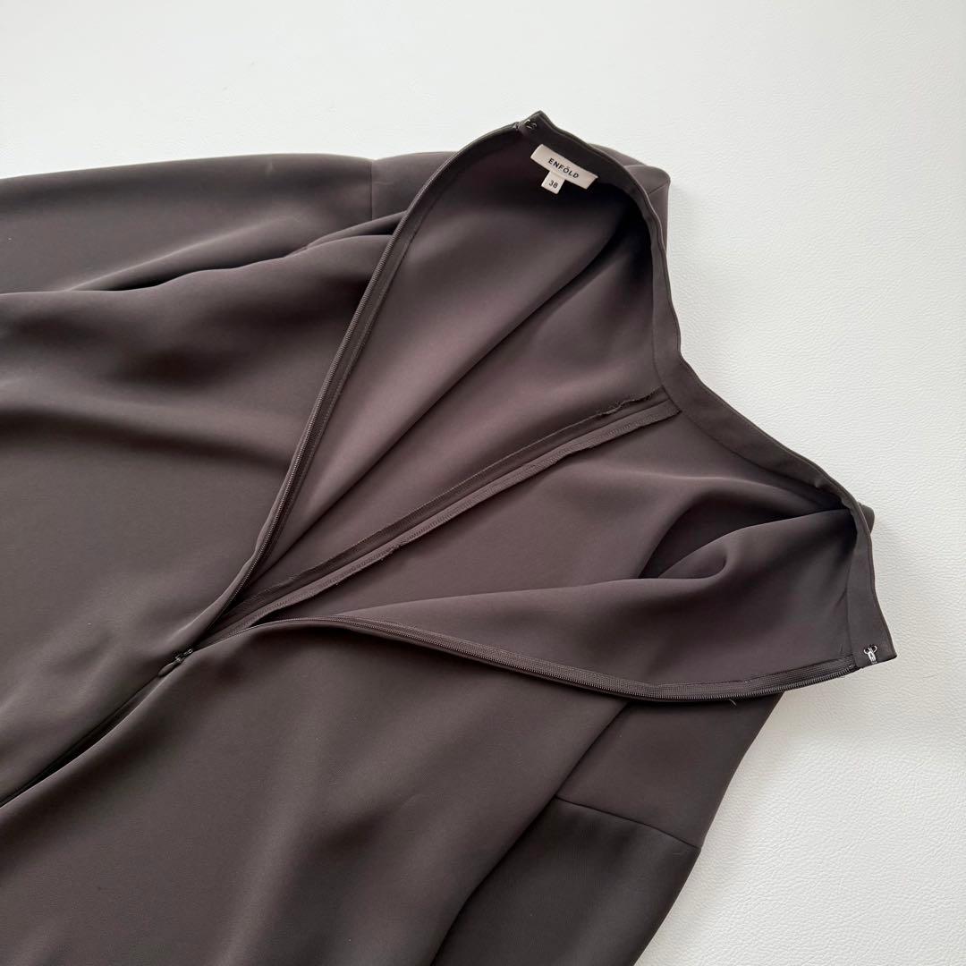 4.2万円✨エンフォルド　ワイドカフドレス　ロング　洗濯できる　春秋ワンピース