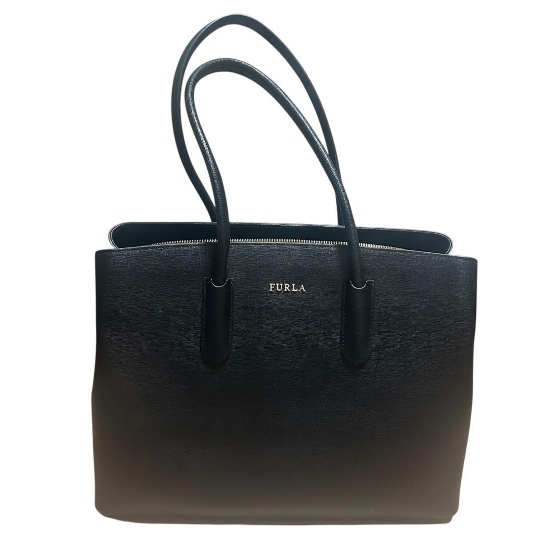 【美品】FURLA テッサ トートバッグ A4 ビジネス スカーフ付き