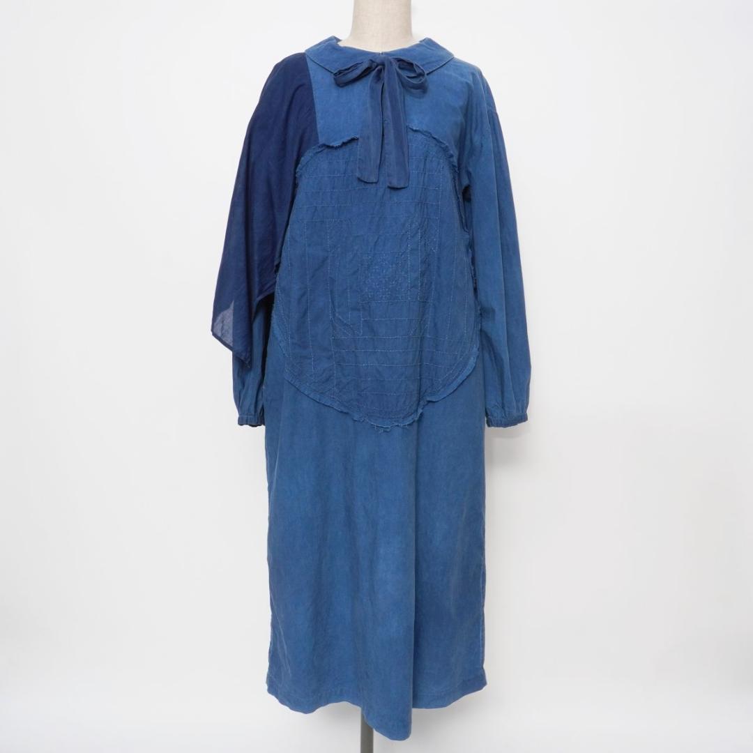 コズミックワンダー パッチワーク刺繍ワンピース ネイビー サイズ1*ND746