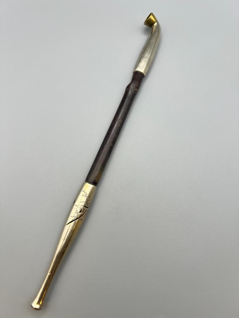 【海】純銀煙管　村田　風景図　キセル　銀細工　アンティーク　重量約27.8g